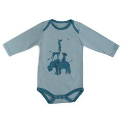 Body bleu animaux Babou - 12m - Sous mon Baobab