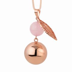 Bijou de grossesse Bola - Perle et feuille Or rose