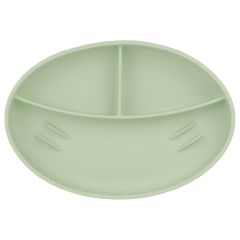 Assiette à compartiments antidérapante