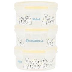 Lot de 3 pots de conservation 3 x 300 ml