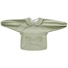 Bavoir imperméable à longues manches et col 6-24M