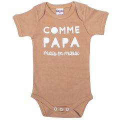 Body manches courtes à message