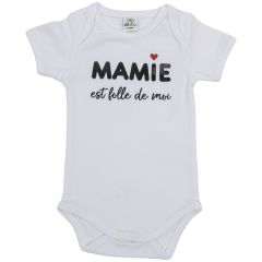 Body manches courtes à message