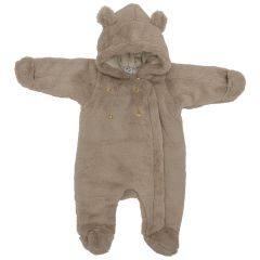 Combi pilote ours en fausse fourrure angora 0-3M