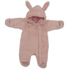 Combi pilote ours en fausse fourrure angora 6-12M