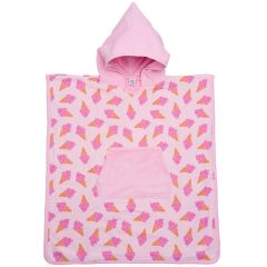 Poncho de bain à capuche en éponge bambou 3-5ans