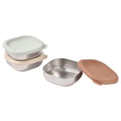 3 boîtes repas inox multi-usage