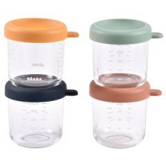 Coffret de 4 pots de conservation en verre 4 x 250 ml