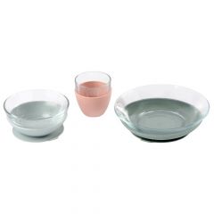 Coffret repas en verre - 3 pcs