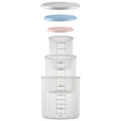 Lot de 3 pots de conservation tritan 120 ml + 240 ml + 420 ml