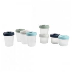 Set de 8 portions clip 2ème âge - 4 x 150 ml + 4 x 250 ml