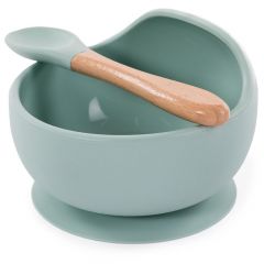 Assiette avec ventouse et cuillère