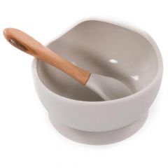 Assiette avec ventouse et cuillère