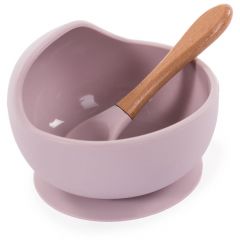 Assiette avec ventouse et cuillère