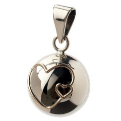 Bola métal Grand coeur, petit coeur