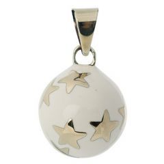 Bola résine blanche Etoiles