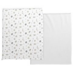 Lot de 2 draps housses pour berceau Next 2 Me