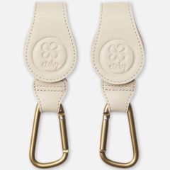 Crochets pour poussette en cuir