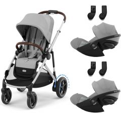 Poussette e-Gazelle S + 2 sièges-auto Cloud G i-Size