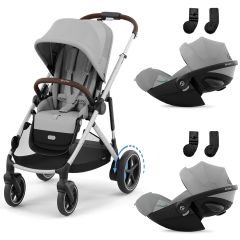 Poussette e-Gazelle S + 2 sièges-auto Cloud G3 i-Size