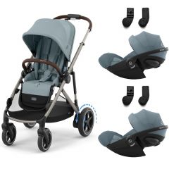 Poussette e-Gazelle S + 2 sièges-auto Cloud G i-Size