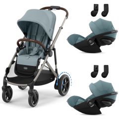 Poussette e-Gazelle S + 2 sièges-auto Cloud G3 i-Size
