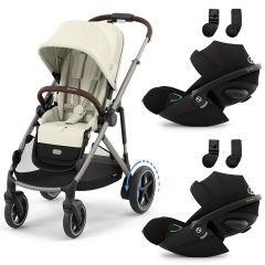 Poussette e-Gazelle S + 2 sièges-auto Cloud G3 i-Size