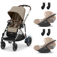 Poussette e-Gazelle S + 2 sièges-auto Cloud T i-Size