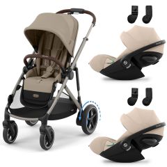 Poussette e-Gazelle S + 2 sièges-auto Cloud G3 i-Size
