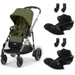 Poussette e-Gazelle S + 2 sièges-auto Cloud G i-Size