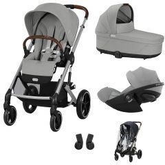Trio Balios S Lux 3 + nacelle S Lux + Cloud G i-Size + habillage-pluie poussette