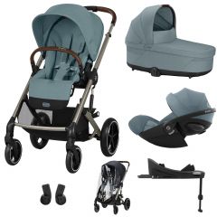 Trio Balios S Lux 3 + nacelle S Lux + Cloud G + Base G + habillage-pluie poussette