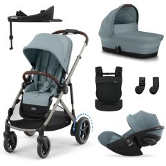 Trio e-Gazelle S + nacelle + Cloud G i-Size + Base G + porte-bébé Amya
