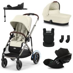 Trio e-Gazelle S + nacelle + Cloud G3 i-Size + Base G3 + porte-bébé Amya
