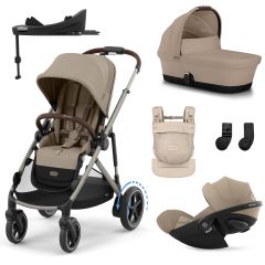 Trio e-Gazelle S + nacelle + Cloud G i-Size + Base G + porte-bébé Amya