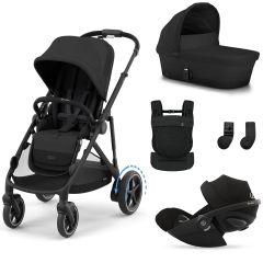 Trio e-Gazelle S + nacelle + Cloud G i-Size + porte-bébé Amya
