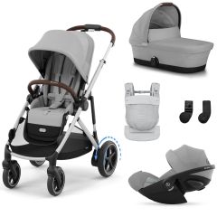 Trio e-Gazelle S + nacelle + Cloud G i-Size + porte-bébé Amya