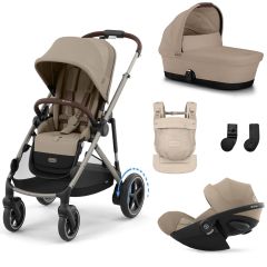 Trio e-Gazelle S + nacelle + Cloud G i-Size + porte-bébé Amya