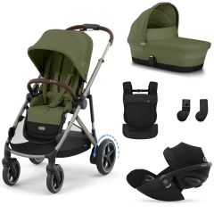 Trio e-Gazelle S + nacelle + Cloud G i-Size + porte-bébé Amya