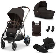 Trio e-Gazelle S + nacelle + Cloud G i-Size + porte-bébé Amya