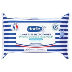 Lingettes nettoyantes dermo-apaisantes 3-en-1 - 70 pcs