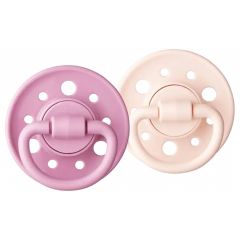Lot de 2 sucettes ronde caoutchouc Gaia 0-6m