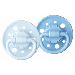 Lot de 2 sucettes ronde caoutchouc Gaia 0-6m