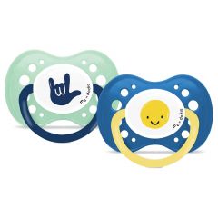 Set de 2 sucettes anatomiques +18 mois
