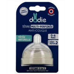 Tétine multi-perforée débit 2 (0-6 mois)