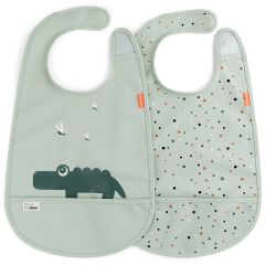 Lot de 2 bavoirs avec velcro