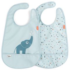 Lot de 2 bavoirs avec velcro