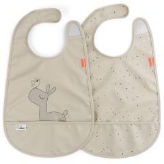 Lot de 2 bavoirs avec velcro