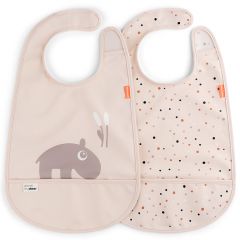 Lot de 2 bavoirs avec velcro