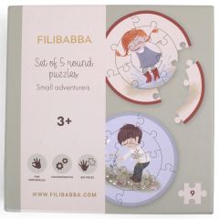 Set de 5 puzzles ronds